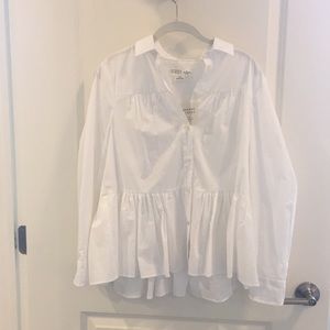 Kate Spade Brooke Street Peplum Button Down Blouse